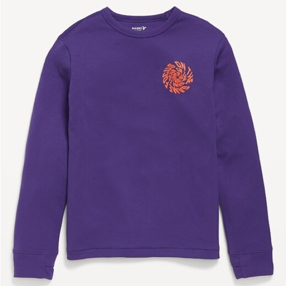 Old Navy Active Boys Purple Long Sleeve Performance Shirt